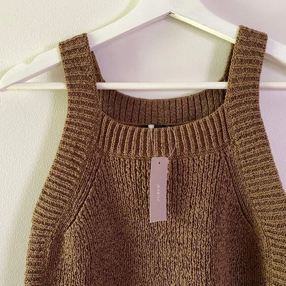 J.Crew Knit Tank, Dark Olive Color, Size S, NWT. - Picture 2 of 4